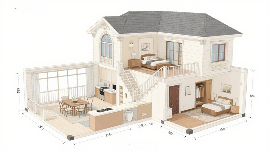 140 平米歐式風格輕鋼別墅戶型圖