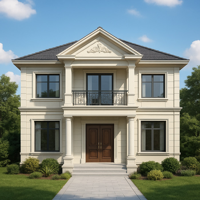 140平米的歐式風格的二層輕鋼別墅